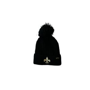 New Orleans Saints Black Acrylic Knit Cap w Mazaj Pin